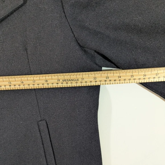 Vintage Michel Beaudouin Double-Breasted Navy Pea Coat Size 48 RARE - Picture 10 of 16